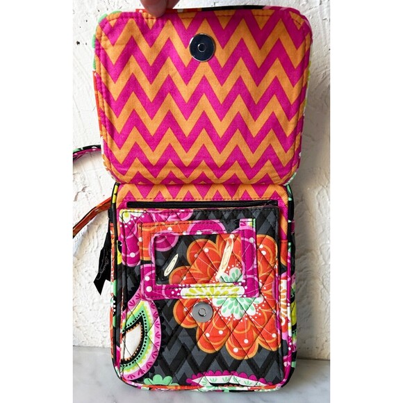 Vera Bradley Mini Hipster Crossbody Bag Ziggy Zinnias Pattern - Picture 6 of 11
